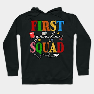 First 1st Grade Squad Back To School Gift For Teacher Kids Hoodie